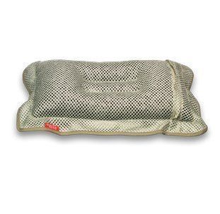 CHARCOAL PILLOW  With Charcoal impregnated p.v.c. composite and embedded stone medallions for extra cooling. Naturally regulates humidity and deodorizes due to inherent charcoal properties. Comes with 1 bag of natural bamboo charcoal for added effect.  B