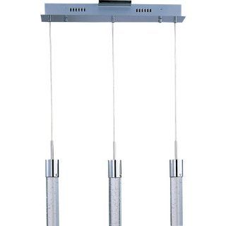 ET2 E22743 91PC 3 Light Adjustable Height Pendant from the Fizz II Collection   Bulbs Included, Polished Chrome   Ceiling Pendant Fixtures  