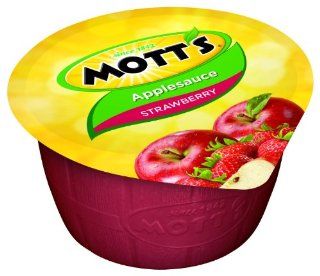 Mott's Applesauce, Strawberry, 4 Ounce Cup (Pack of 72)  Fruit Sauces  Grocery & Gourmet Food