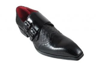Joe Ghost Italian Dessigner 984 Men's Dressy Monk Strap Shoes Size 42 Shoes
