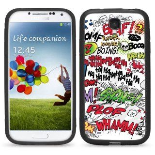 S4 Comic Book Words For Samsung Galaxy i9500 Galaxy S4 Case Cover Cell Phones & Accessories