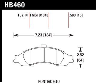 Hawk Performance HB460F.580 HPS Performance Ceramic Brake Pad Automotive