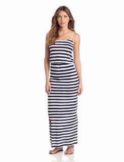 French Connection Women's Totem Jersey Stripe Dress, Nocturnal/White, 8