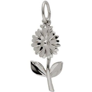 Rembrandt Charms Daisy Charm, Sterling Silver Clasp Style Charms Jewelry