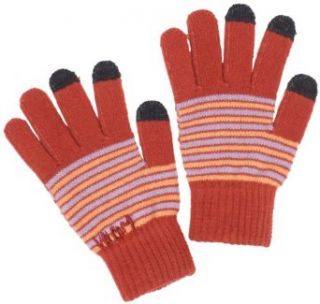 Volcom Juniors Secret Message Text Gloves, Rusty Red, One Size