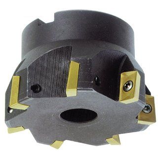 Face Milling Cutters Using APKT 1604 Inserts Mill Dia. 6", Arbor Hole 2", Height 2 31/64", DOC 5/8", No. of Inserts 10 Hole Saw Arbors