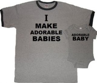 I Make Adorable Babies Dad T shirt and Baby Bodysuit Set   Father's Day Gift Baby