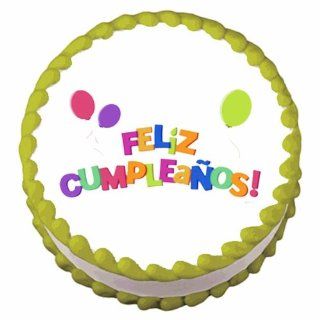 Feliz Cumpleanos ~ Edible Image Cake / Cupcake Topper  Decorative Cake Toppers  