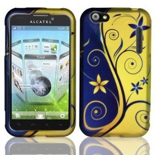 For Alcatel One Touch OT 995 Ultra OT995 Hard Design Cover Case Royal Swirl Accessory Cell Phones & Accessories
