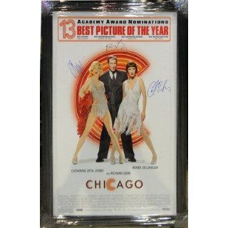 Chicago movie poster signed by 3 Renee Zellweger, Richard Gere, and Catherine Zeta Jones Entertainment Collectibles