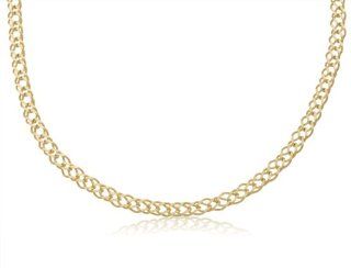 14K Solid Yellow Gold Double Open Link Chain / Necklace 5mm Wide 16" inch Long Jewelry