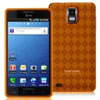 Argyle Flexible TPU Cover Skin Phone Case For Samsung Infuse 4G I997   Orange Cell Phones & Accessories