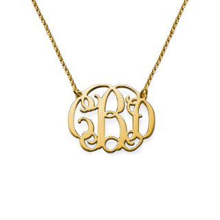 Celebrity Monogram Necklace in 18k Gold Plating Jewelry Products Jewelry