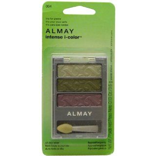 Almay Intense I color Powder Shadow Trio for Greens for Women, No. 004, 0.13 Ounce  Eye Shadows  Beauty