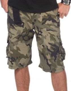 No Fear Camo Belted Cargo Shorts Green 34W at  Mens Clothing store