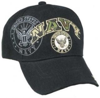 Navy Emblem, Camo text Clothing