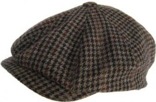 Wool Tweed Apple Jack 8 Panel Ivy Scally Cap Hounds Tooth Golf Hat Clothing