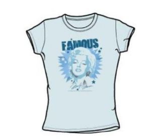 Monroe   Famous   Juniors Light Blue Sheer Cap Sleeve T Shirt For Women, Size Small, Color Light Blue Clothing