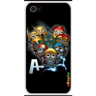 ke� DCM 36 Apple iPhone 5 Funny Cartoon Movie Despicable Me 2 Cute Minions Minion as The Avengers Pattern Snap on Protective Skin Case Cover Cell Phones & Accessories