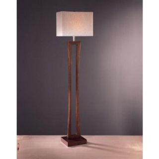 Ambience 20710 625 1 Light Floor Lamp with Rectangle Shade, Metropolitan Cherry    