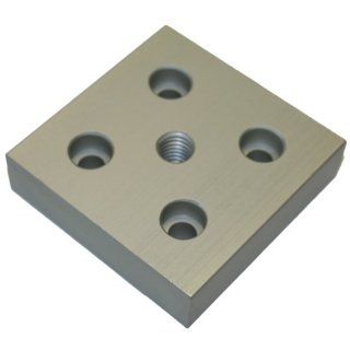 Faztek 15 Series 15EX/QE3030 Base Plate with Fasteners, Aluminum 6063 T6, 3" Length x 1 1/2" Width x 3/4" Height, Clear Anodize, For 1/2 13 Thread Machine Tool Safety Accessories