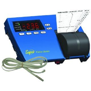 Supco VLT4115 4 Channel Temperature Data Logger, 8 3/16" Length x 5 19/64" Width x 2 11/16" Height, 115 VAC Industrial Data Loggers