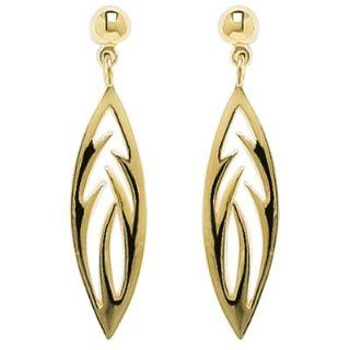 So Chic Jewels   18K Gold Plated cut out Leaf Drop Earrings Dangle Earrings Jewelry