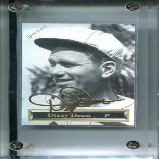 Dizzy Dean Unsigned Gold Plated Signature Card Sports Collectibles