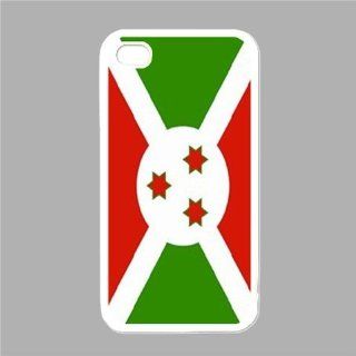 Burundi Flag White Iphone 4   Iphone 4s Case Cell Phones & Accessories