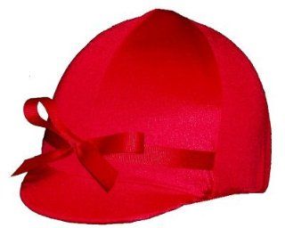 Equestrian Riding Helmet Cover   Red  Sports & Outdoors