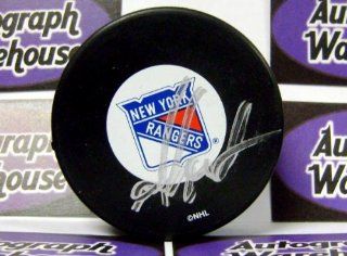 Mike Gartner autographed Hockey Puck (New York Rangers) Sports Collectibles