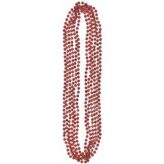 Red Beads Beaded Necklace 33 in (1 Dozen) 