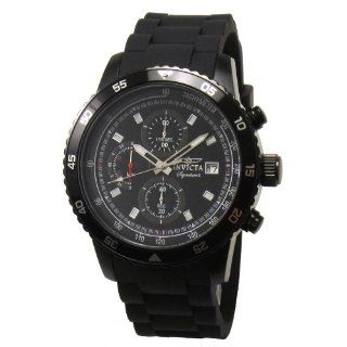 Invicta Signature II Chronograph Black Dial Black Ion plated Mens Watch 7399 Invicta Watches