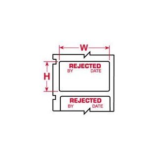 Brady CLWO 317 1 Repositionable Vinyl Cloth I.D. Pro Plus,  Ls2000 & Bradymarker xc Plus Printer Labels , Red On White, Legend "Rejected" (500 Labels per Roll, 1 Roll per Package)