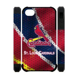 Custom St. Louis Cardinals Back Cover Case for iPhone 4 4S IP 4587 Cell Phones & Accessories