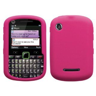 Soft Silicone Skin Case(Hot Pink) For MOTOROLA WX404(Grasp) Cell Phones & Accessories