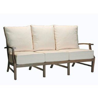 Croquet Outdoor Sofa with Cushions   Flagship Metallic, French Linen   Frontgate, Patio Furniture  Home And Garden Products  Patio, Lawn & Garden