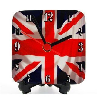 The Olivia Collection England Union Jack Square Quartz Free Standing Funky Clock Watches