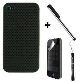 Aero Mesh Design Custom Style Durable + Includes a Front and Back Privacy Screen Protector for Apple iPhone 4 + Includes a Graphic Designer Stylus Pen Cell Phones & Accessories