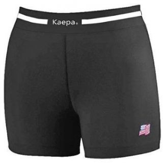 Kaepa Womens Flip Down Waist USA Volleyball Shorts BLACK WS Clothing