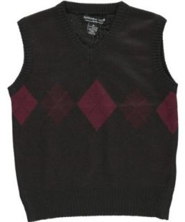 Sahara Club "Absolutely Argyle" Sweater Vest   black/burgundy, 14   16 Clothing