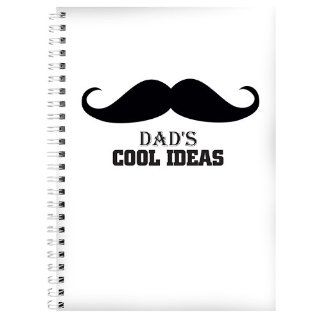 Personalized Mustache A5 Notebook   Shipped From England   Fathers Day, Birthday  Wirebound Notebooks 