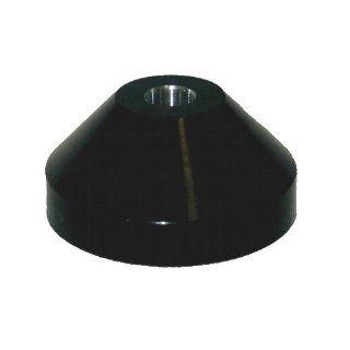 (1) Black Solid Aluminum Vinyl Record Dome Adapter / Insert   Fits Almost Any Turntable #07MDDABK Musical Instruments