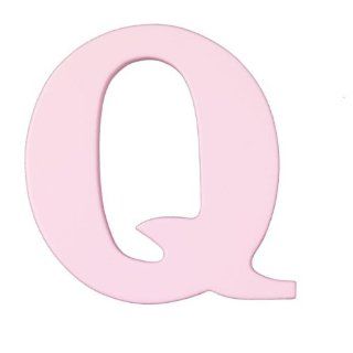 Wooden Letter "Q" Color Pink   Nursery Wall Decor