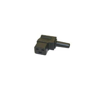Interpower 83011310 IEC 60320 C19 Angled Rewireable Connector, IEC 60320 C19 Socket Type, Black, 16A/21A Rating, 250VAC Rating