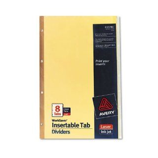 WorkSaver Insertable Tab Dividers, 14 x 8 1/2, 4 Hole, 8 Clear Tabs/Set (AVECI2178C)  Dividers With Insertable Indexes 