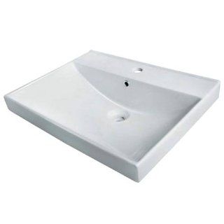 Madeli CB7124BI Venasca24 Venasca Above Counter Ceramic Basin in Biscuit with Overflow CB7124BI   Single Bowl Sinks