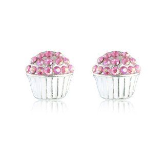 Cute Pink Cup Cake Earrings   Also available in Gold and Silver cupcakes   Arrives in a Gift Box Stud Earrings Jewelry