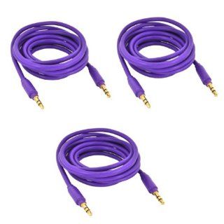 20Tech� 3x Brand New Purple Auxiliary Aux Cables for iPhone 5 also compatible with iPad Mini, iPad & iPod Cell Phones & Accessories