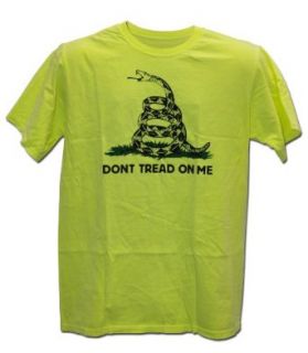 "Dont Tread On Me" Tea Party T Shirt, Yellow, 3X Large Clothing